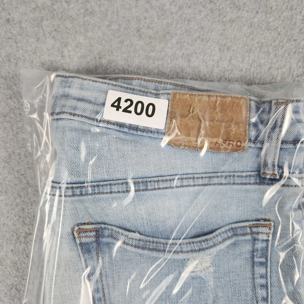 Aeropostale Skinny Jeans Mens 32x34 Blue Denim Cotton Stretch Distressed Casual